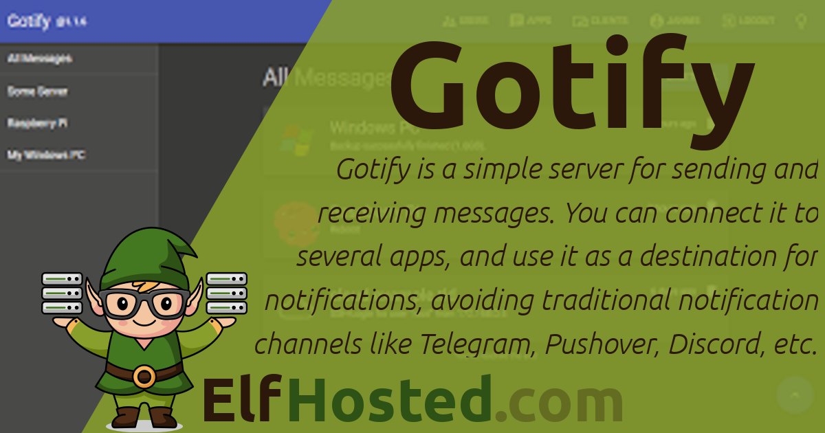 Elf Hosted Gotify 🧝 | ElfHosted