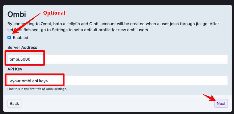 Jellyfin Accounts - Ombi Setup
