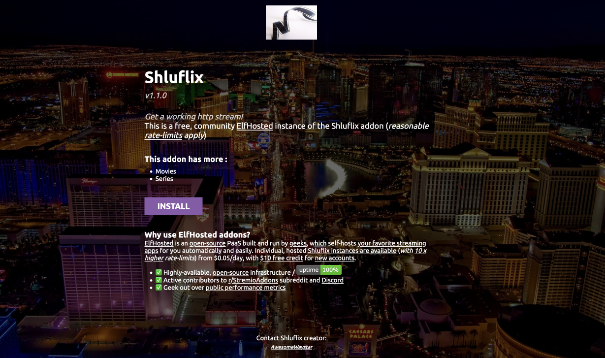 Screenshot of Shluflix